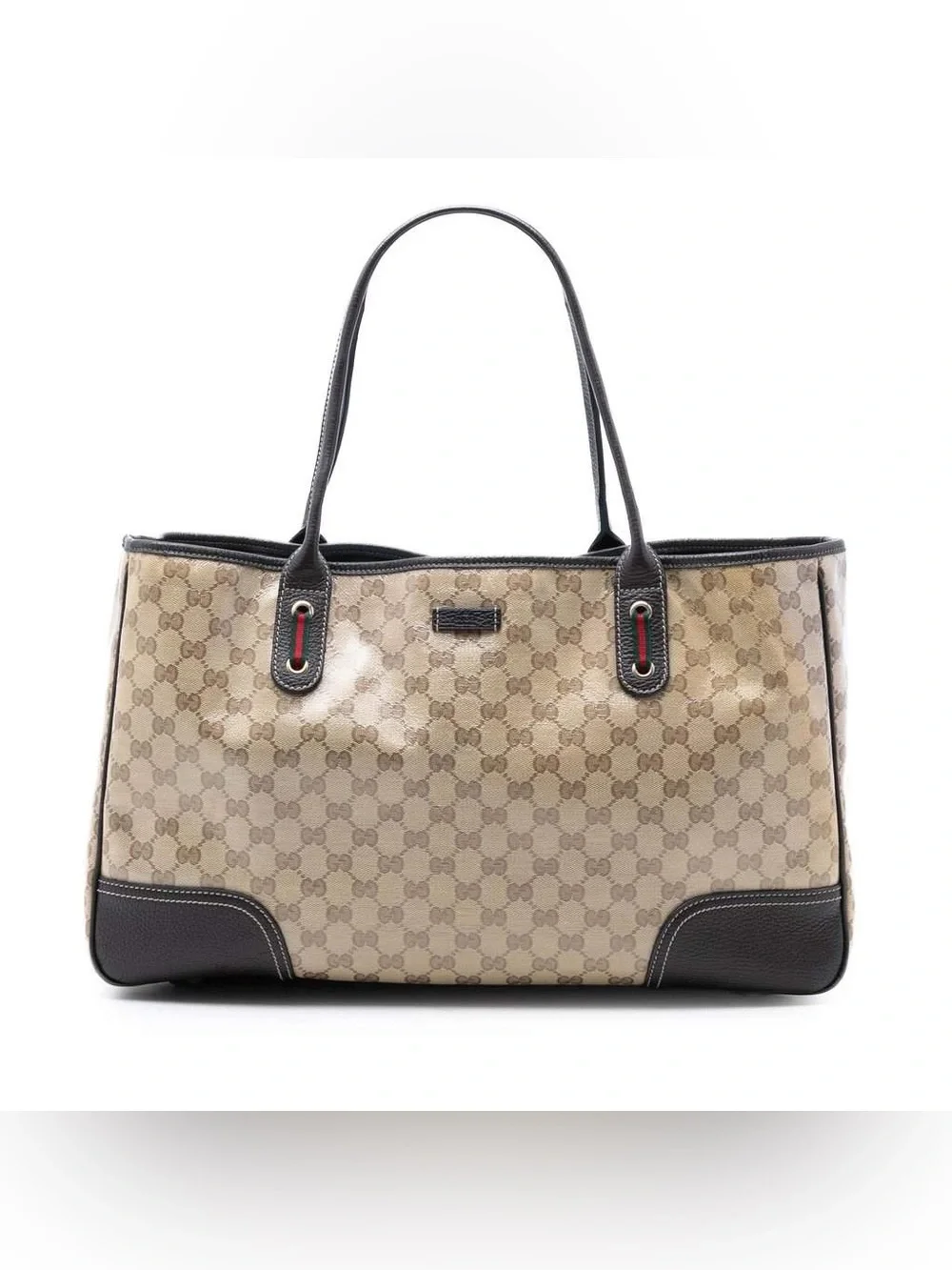 Authentic Gucci GG Crystal Princy Tote Beige XL Shoulder Bag + Dust Bag - Picture 3 of 11